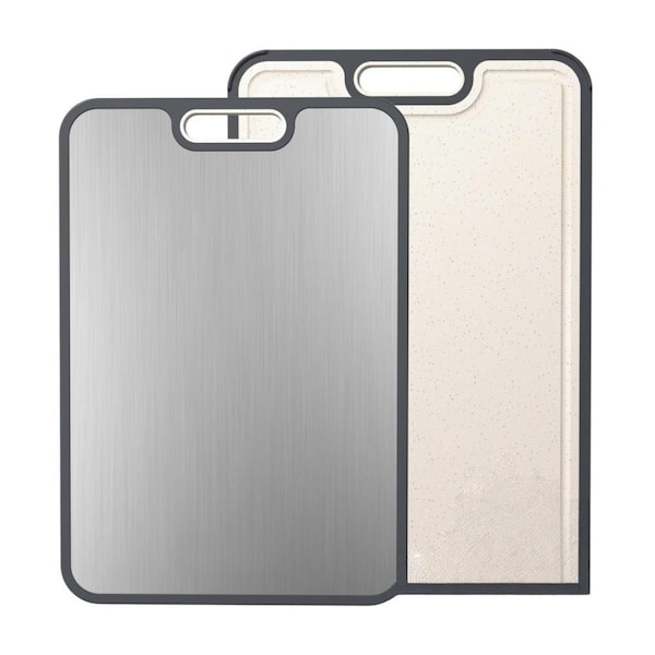 15 in. x 10.3 in. Rectangular Double-Side Cutting Board for Kitchen, Cutting Board, Pure Titanium and PP, Easy to Clean