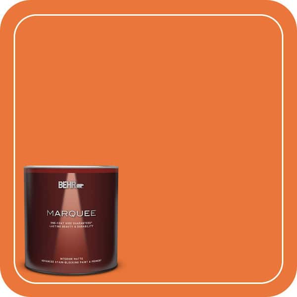 BEHR MARQUEE 1 qt. Home Decorators Collection #HDC-MD-27 Tart Orange Matte Interior Paint & Primer