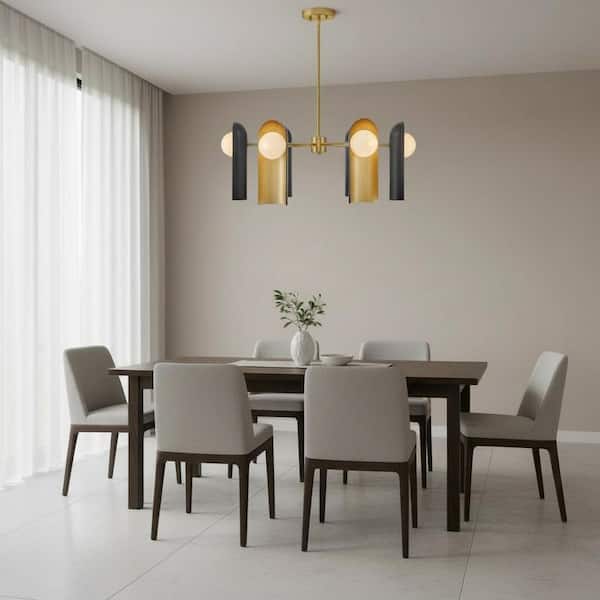 Zuri 6-Light Lacquered Brass Chandelier
