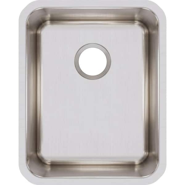 Elkay Lustertone 17in. Undermount 1 Bowl 18 Gauge  Stainless Steel Sink Only and No Accessories