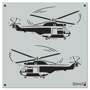 Helicopter Repeat Pattern Stencil