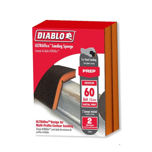 DIABLO 3.75 in. x 4.75 in. 60-Grit Medium Hand Sanding Sponge (20-Pack)