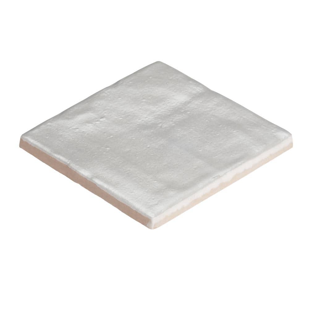 Amagansett 4" x 4" White Ceramic Wall Tile Set