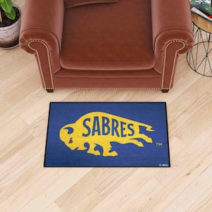 Blue 19 in. x 30 in. Buffalo Sabres Starter Mat Accent Rug