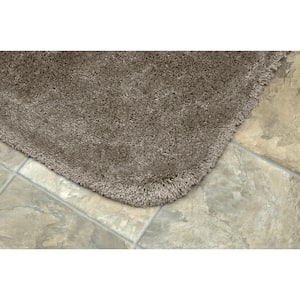 Finest Luxury Taupe 21 in. x 34 in. Washable Bathroom 3-Piece Rug Set