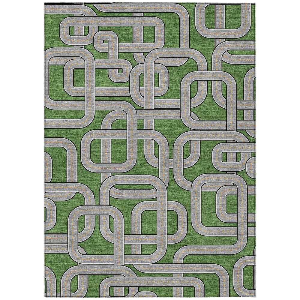 Chantille Machine Washable Indoor/Outdoor Abstract ACN2764 Green 9 ft. x 12 ft. Area Rug price history on PriceWatchPro