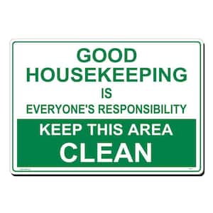 20 in. x 14 in. Good Housekeeping Sign Printed on More Durable, Thicker, Longer Lasting Styrene Plastic