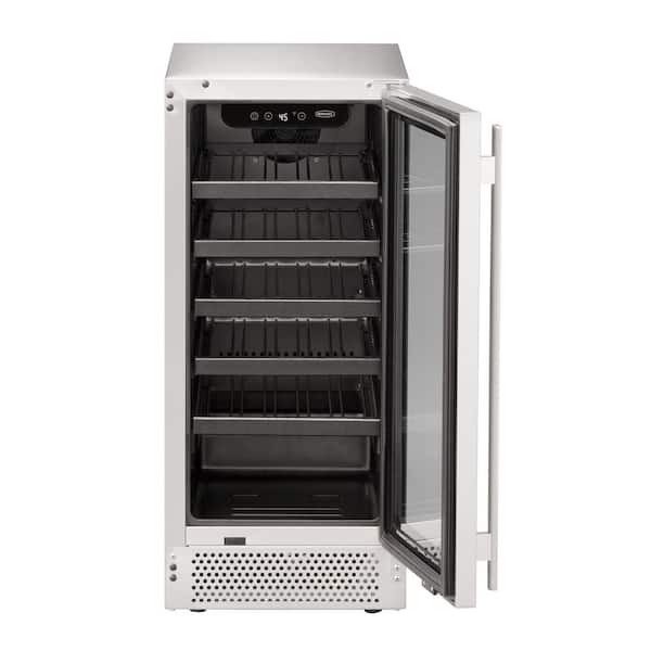 25 Bottle Wine Cooler 15 in. Stainless Steel Glass Door