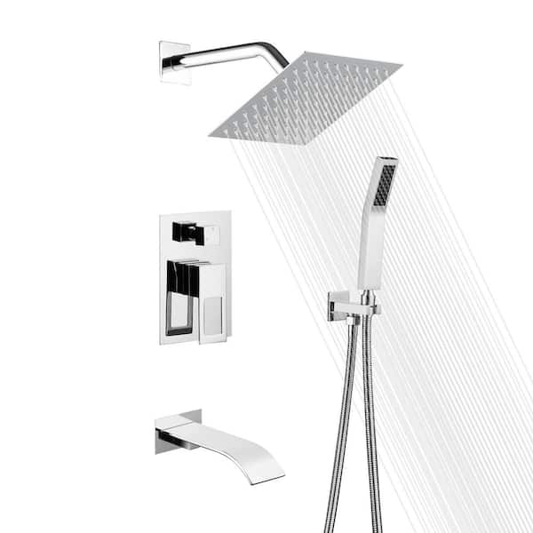 SUMERAIN 1-Handle 1-Spray Tub and Shower Faucet 1.8 GPM in Chrome (Valve Included)