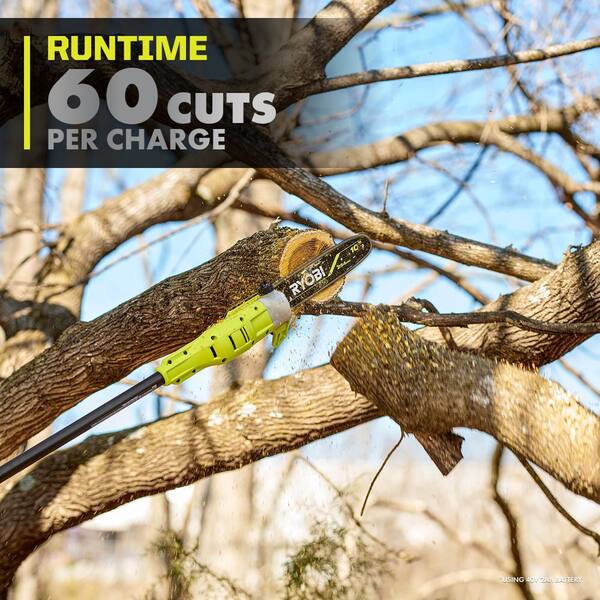 RYOBI 40V HP Brushless 10 in. Pole Saw with Extra Chain, 2.0 Ah
