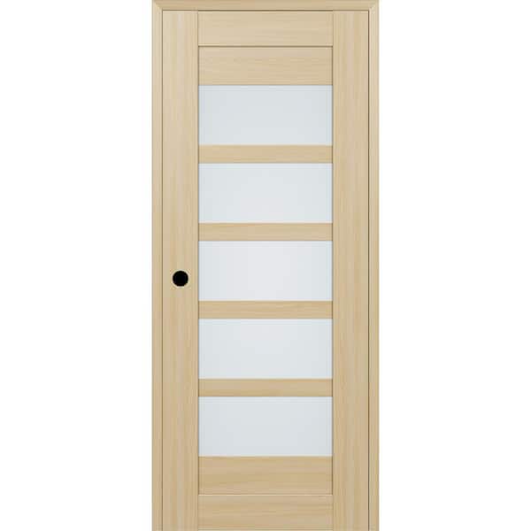 Belldinni 32 in. x 96 in. Vona 07-07 Right-Hand 5-Lite Frosted Glass Loire Ash Composite DIY-Friendly Single Prehung Interior Door