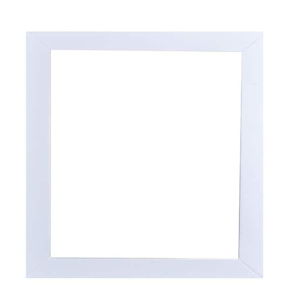 New York 30 in. W x 30.8 in. H Framed Rectangular Bathroom Vanity Mirror in White