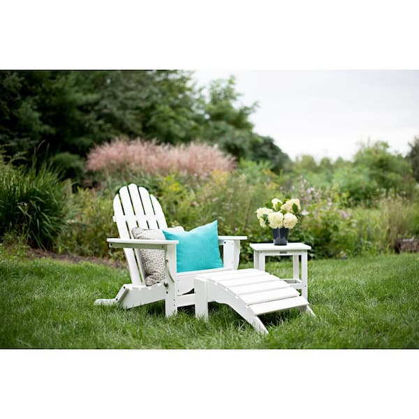 Icon White 2-Piece Plastic Folding Adirondack Chair