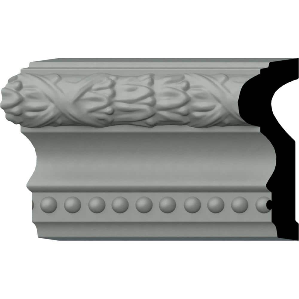 Primed Polyurethane Dublin Leaves Crown Moulding 94.5"