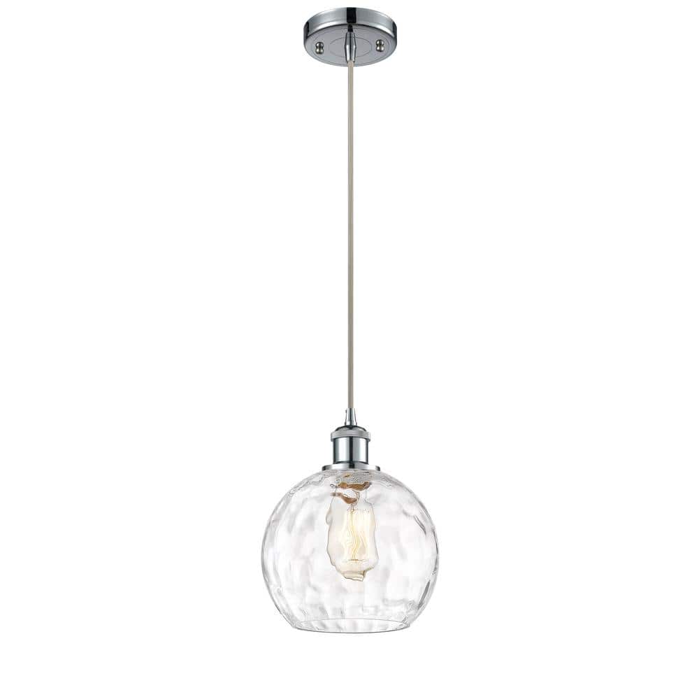 Athens Water Glass Mini Pendant Light in Polished Chrome
