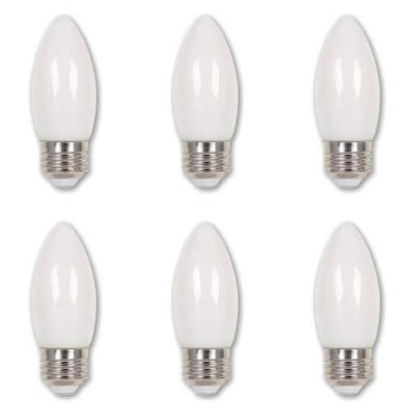 Westinghouse 40-Watt Equivalent B11 Dimmable Edison Filament LED Light Bulb Soft White Light (6-Pack)