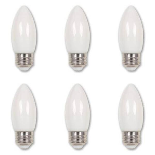 Westinghouse 40-Watt Equivalent B11 Dimmable Edison Filament LED Light Bulb Soft White Light (6-Pack)