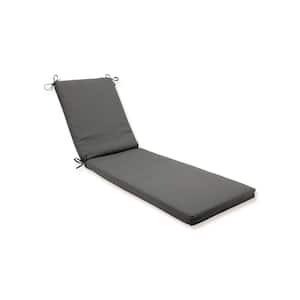 Solid 23 x 30 Outdoor Chaise Lounge Cushion in Grey Fortress
