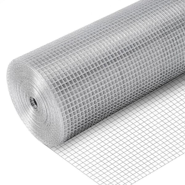 24 in. x 50 ft. 19-Gauge Reinforced Hot-Dip Galvanized Mesh for Poultry-Netting Cage Home Improvement, Precision Welding