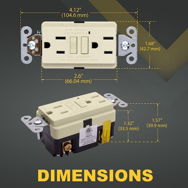 Faith 15 Amp 125 Volt GFCI Duplex Outlet Tamper Resistant GFI