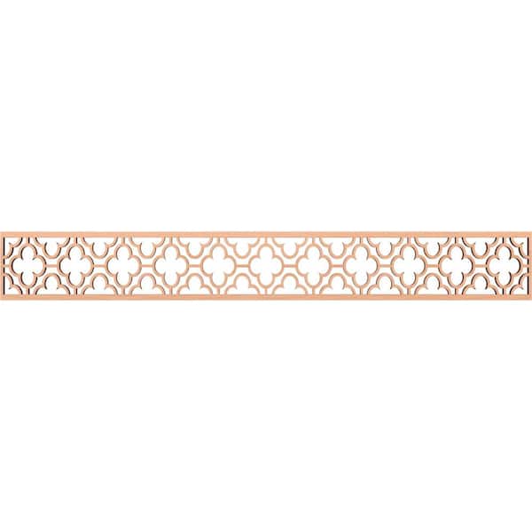 Ekena Millwork Chicago Fretwork 0.375 in. D x 46.5 in. W x 6 in. L Alder Wood Panel Moulding