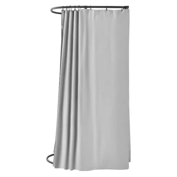 Fitting Room, with Thick Polyester Curtains, Shading Curtain and a Hook, 3.1 ft. x 3.25 ft. (Black and Gray-White)