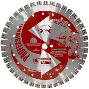14 in. Professional Laser Welded Split Turbo Segmented Diamond Blade for Concrete and Hard Materials