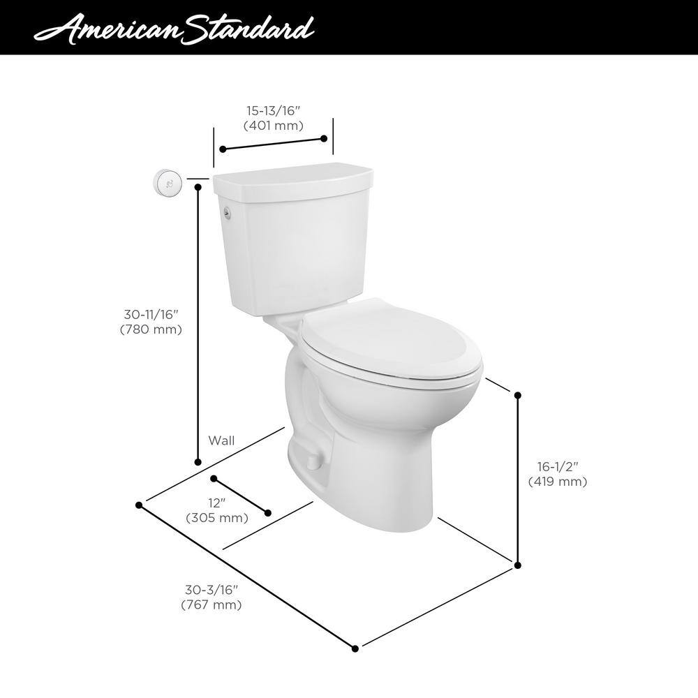 Cadet Pro White Vitreous China Elongated Toilet Bowl