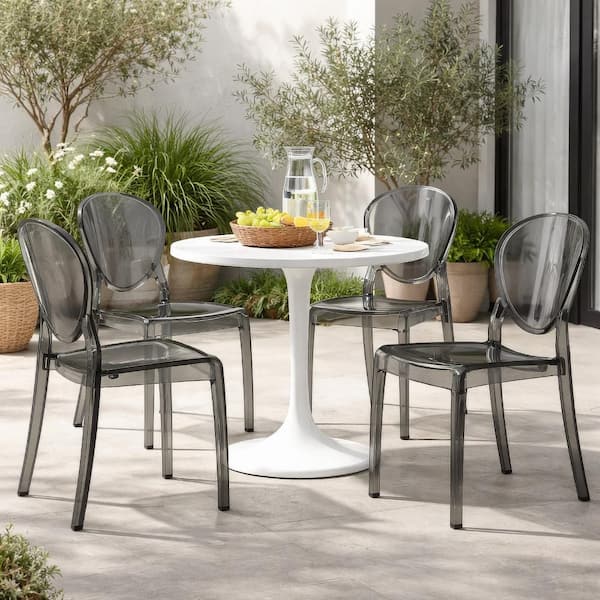 Outdoor Dining Chairs Set of 2, Light Teak Acacia Wood Frame and