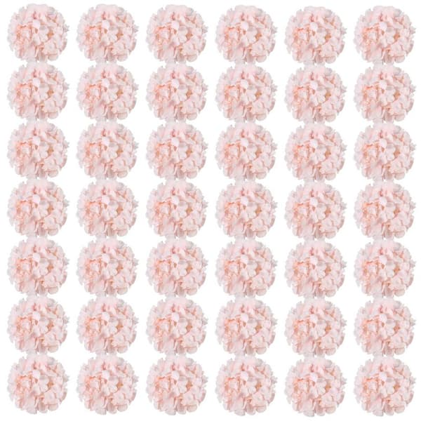 11 in. Pink Indoor/Outdoor Artificial Hydrangea Flower with Stems (64 Piece)