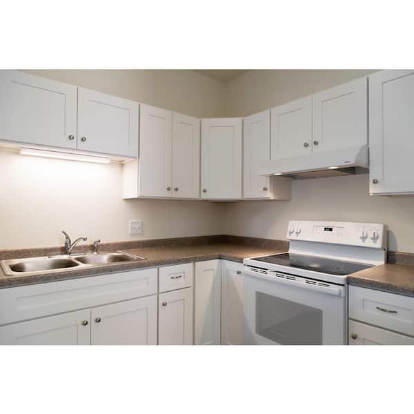 Design House Brookings Solid Wood Assembled Shaker 36 in. x 34.5 in. x 24 in. 2 Door Lazy Susan Corner Kitchen Cabinet LS36 in White