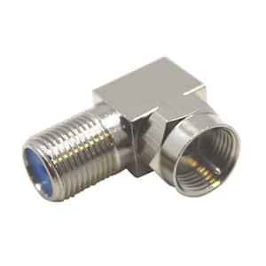 90° Coaxial F-Type Adapters (2 per Pack)