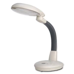 EasyEye 19.5 in. 4 Tube Bulb Gray Desk Lamp with Ionizer