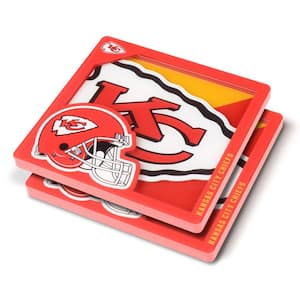 NFL Kansas City Chiefs 3D Logo 2-Piece Assorted Colors Acrylic Coasters