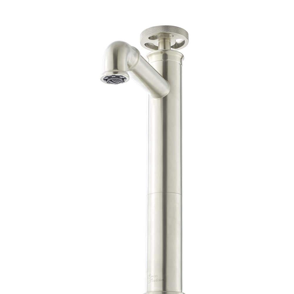 Brushed Nickel High Arc Single Handle Bathroom Faucet