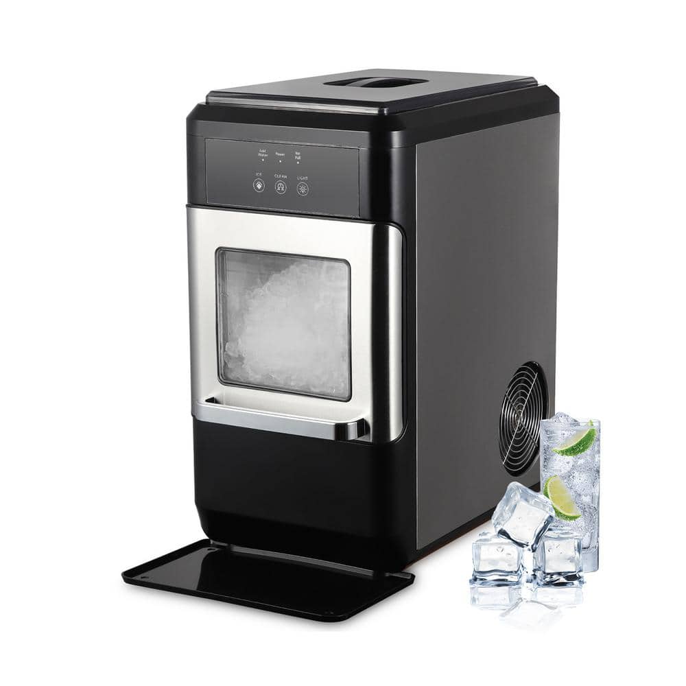 Elexnux 44 lbs. Freestanding Ice Maker in Black, Auto Self-Cleaning, Easy to Use and Apply to Home Kitchen Bar Party