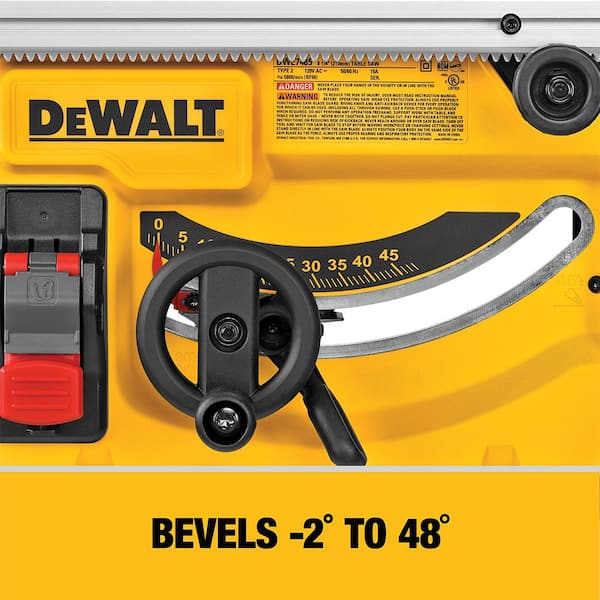 DEWALT 15 Amp Corded 8-1/4 in. Compact Portable Jobsite Tablesaw with  Heavy-Duty Rolling Stand with Quick-Connect Brackets DWE7485WW7440RS The  Home Depot