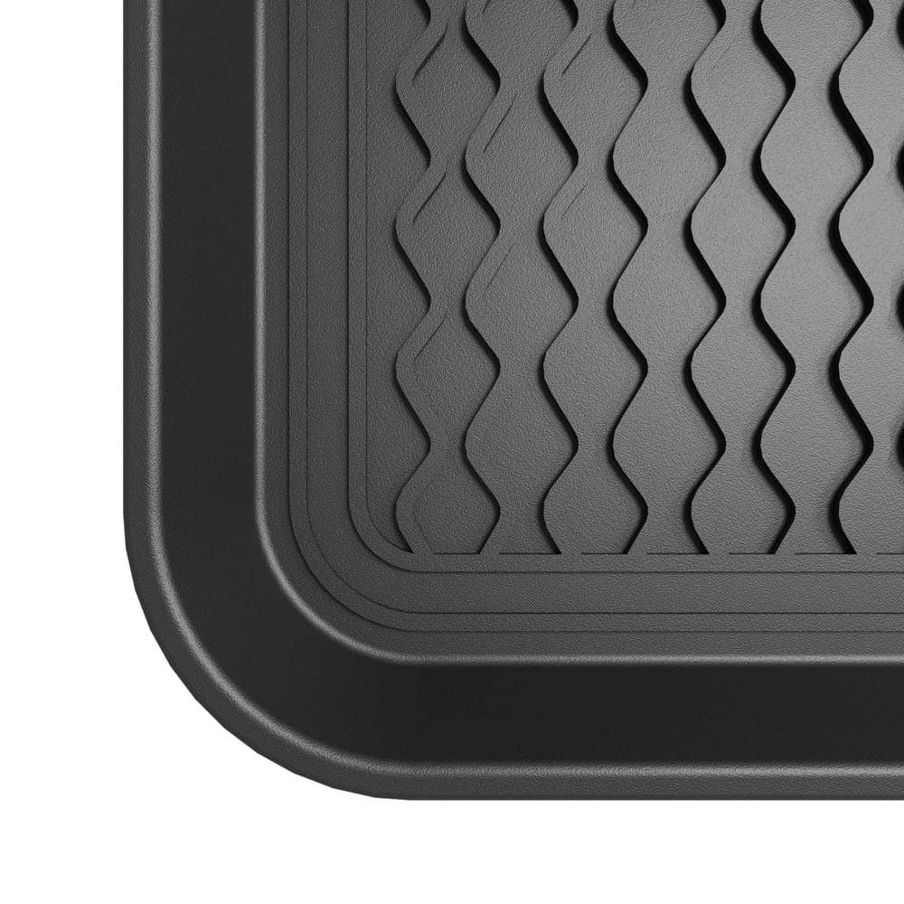 Black Rectangular Polypropylene Waterproof Outdoor Doormat