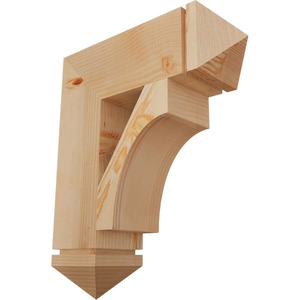 Ekena Millwork 5.5 in. x 24 in. x 20 in. Douglas Fir Westlake Arts and Crafts Smooth Bracket