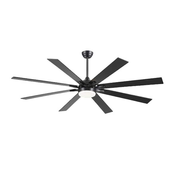 HINNIXY 65 in. Indoor/Outdoor Black 3-Colors LED 6-Speeds