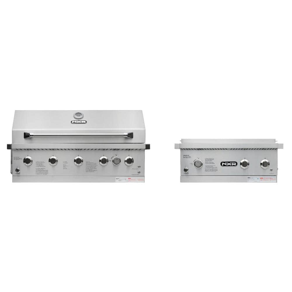 NXR 37 in. 5 Burner Built In Propane Gas Grill in Stainless Steel