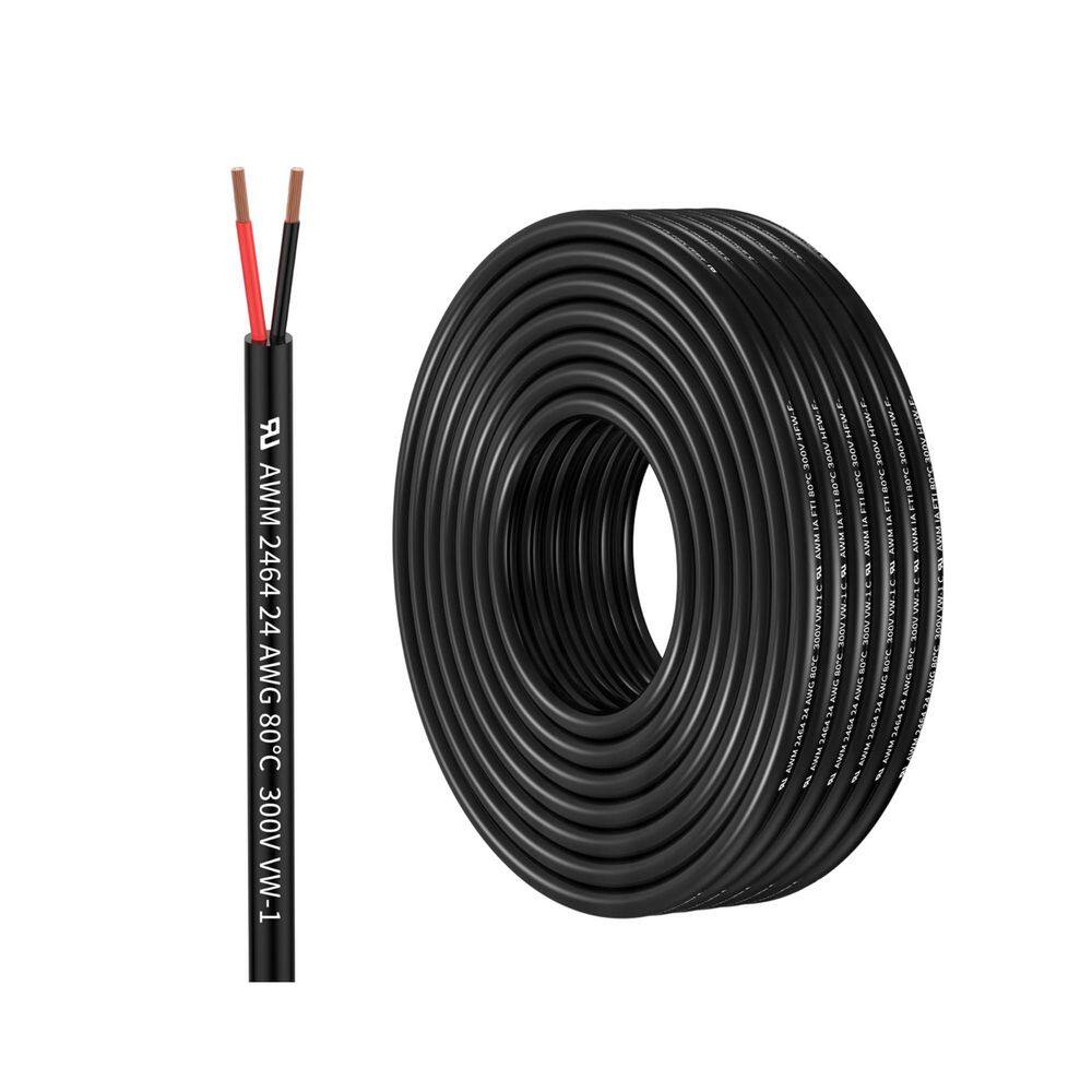 32.8 ft. 24 AWG /2-Conductor Stranded Grounded Landscape Lighting Wire Oxygen-Free Copper PVC Cut Flexible price history on PriceWatchPro