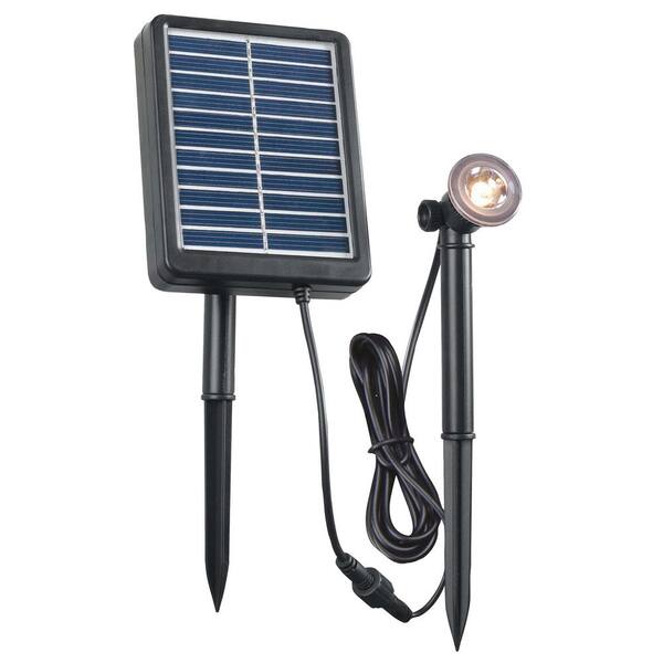 Kenroy Home Solar 1-Watt Black Outdoor Integrated LED Landscape Spot Light