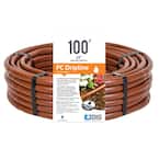 Earthline Brown PC 100 ft. 1-GPH Pressure Compensating Drip Line with 18 in. Spacing