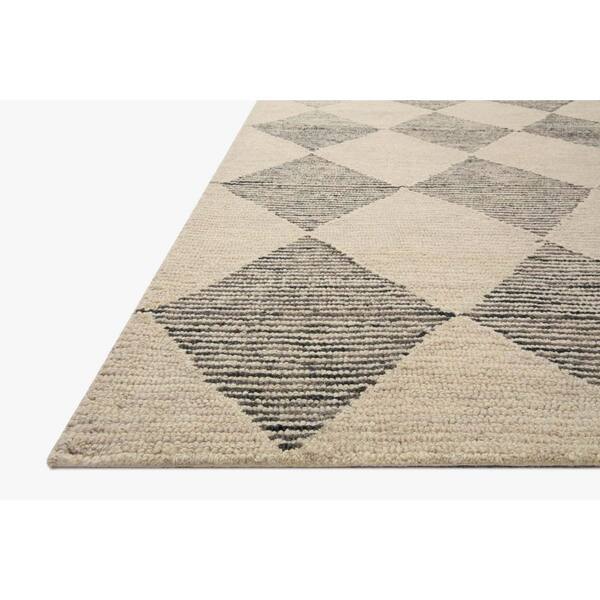 Chris Love Julia Francis Beige / Charcoal 2 ft. 6 in. x 7 ft. 6 in.  Contemporary Runner Rug