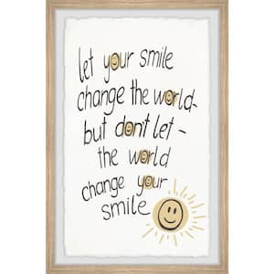 "Your Smile" by Marmont Hill Framed Typography Art Print 45 in. x 30 in.