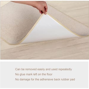 Beige 36 in. x 24 in. Polypropylene Non Slip Doormat Indoor Carpet Stair Tread Cover Landing Mat