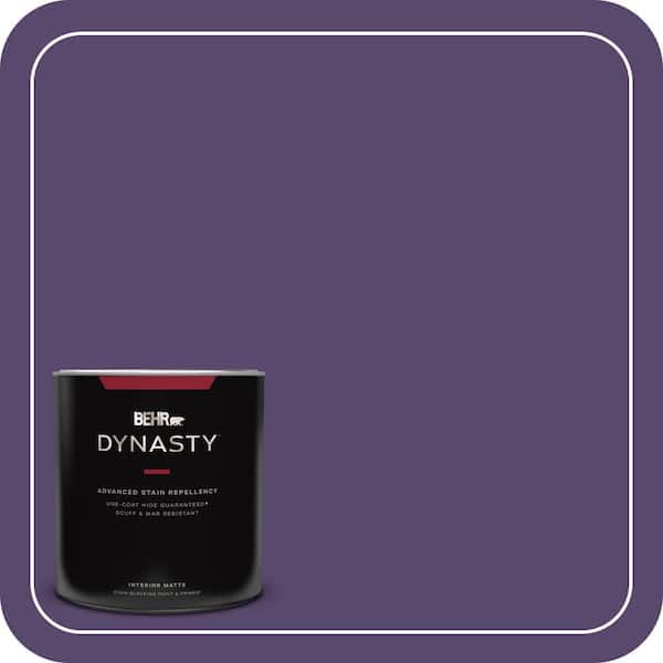 BEHR DYNASTY 1 qt. #P570-7 Proper Purple One-Coat Hide Matte Interior Stain-Blocking Paint & Primer