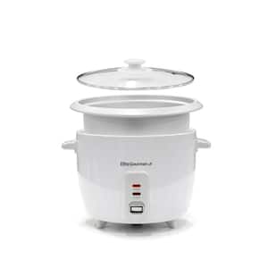 6-Cup Rice Cooker with Glass Lid, White