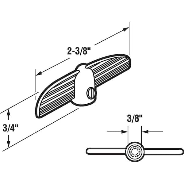 3/8 in. White Tee Handle Casement Operator (2-pack)